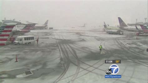 Northeast Blizzard Causes Nearly 100 Flight Cancellations At Lax Abc7