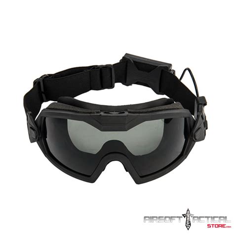 Full Seal Airsoft Goggles W Built In Fan Model Clear Lens Black By Lancer Tactical Airsoft