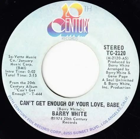 Cant Get Enough Of Your Love Babe Barry White 7inch Vinyl