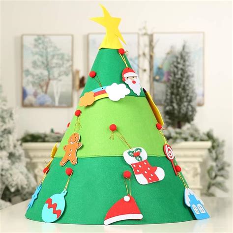 Ewolee 3d Diy Felt Christmas Tree 23ft Toddler Friendly Christmas