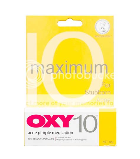 Oxy 10 Acne Pimple Medication 10 Benzoyl Peroxide 10g Regular
