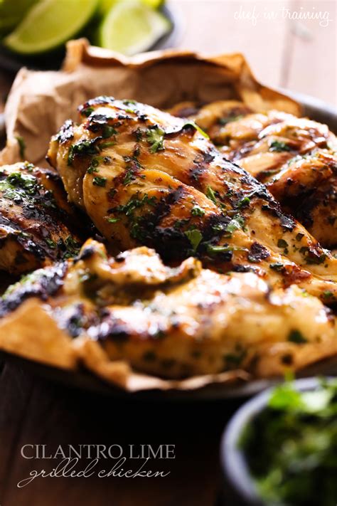 This bold, saucy cilantro lime chicken takes on a delicious mediterranean twist. Cilantro Lime Grilled Chicken | Chef in Training