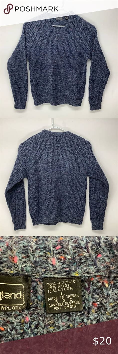 Peter England Size L Sweater Wool Blend Pullover In 2020 Pullover