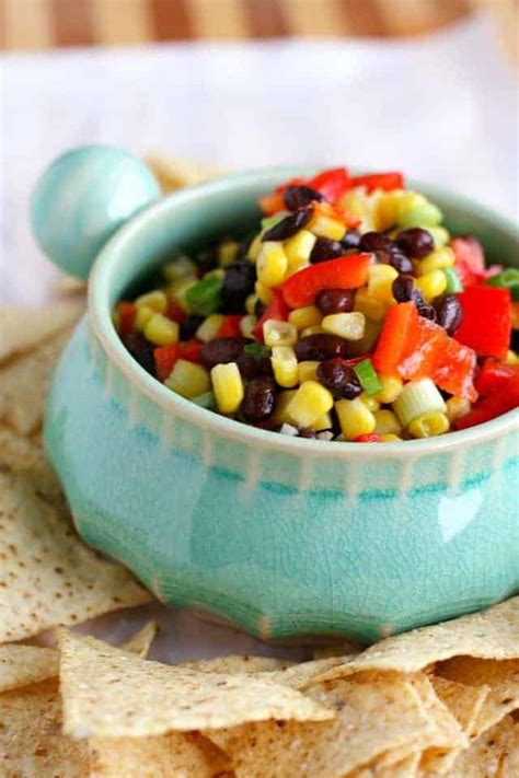 Sweet And Tangy Black Bean And Corn Salsa The Pretty Bee