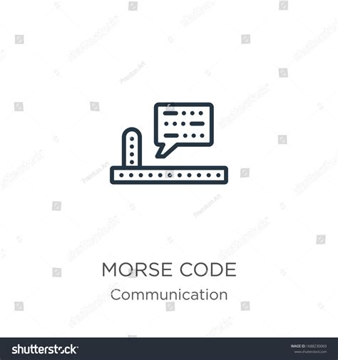 Morse Code Icon Thin Linear Morse Stock Vector Royalty Free 1688230069