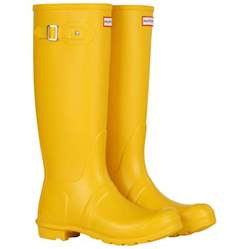 Hunter Womens Original Tall Wellies Yellow Free Uk Delivery
