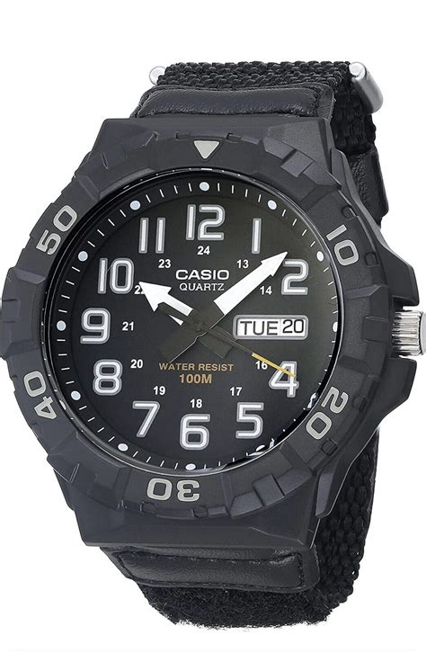 Casio Mens Quartz Diver Style Day Date Indicator 53mm Watch Mrw210hb