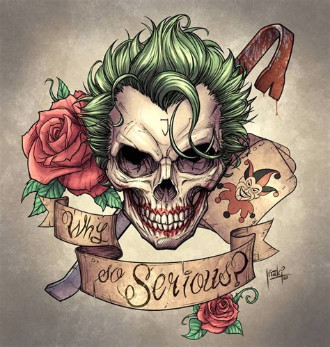 Joker Skull Design By Muglo On Deviantart Joker Tattoo Design Joker