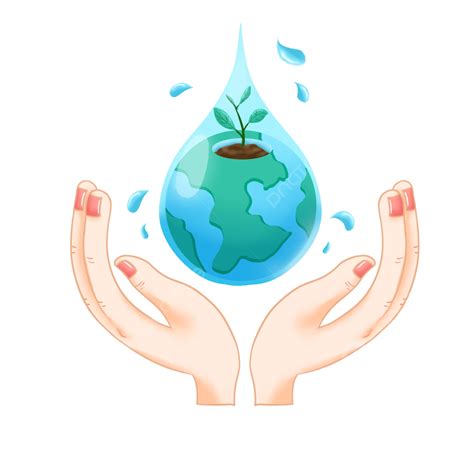 Earth Water Png Picture Hand Drawn World Water Day Earth Holds The