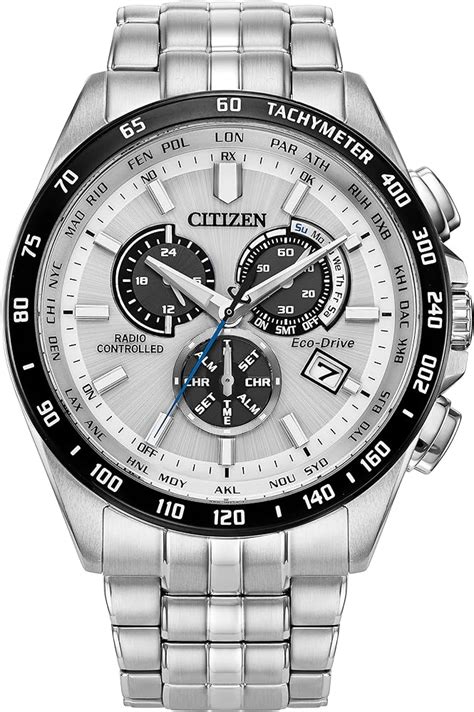 Men S Citizen Eco Drive Radio Controlled Atomic Chronograph Watch