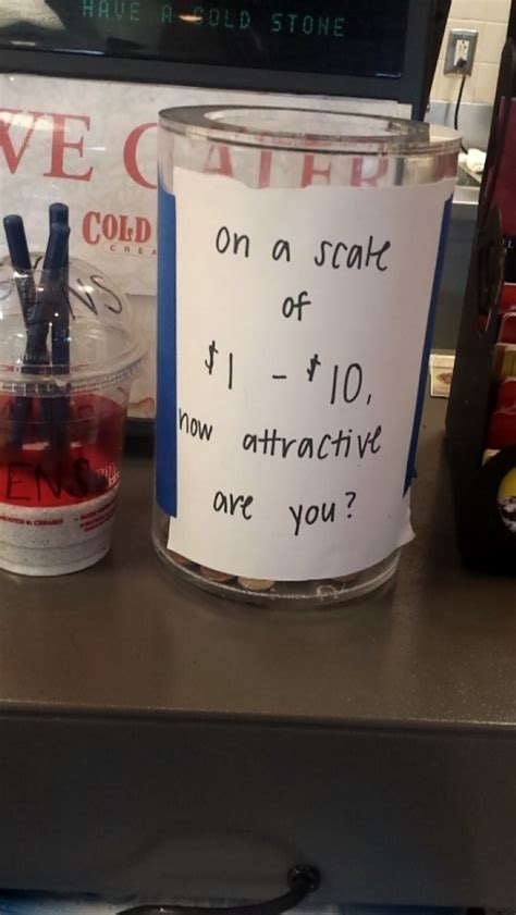 Tip Jar Message Asks Customers To Tip According To How Hot They Are