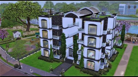 Apartment Building ││ The Sims 4 Speed Build ││ Part One Youtube