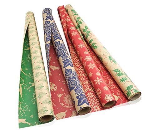 Christmas Wrapping Paper Rolls  Kraft Gift Wrapping Paper with
