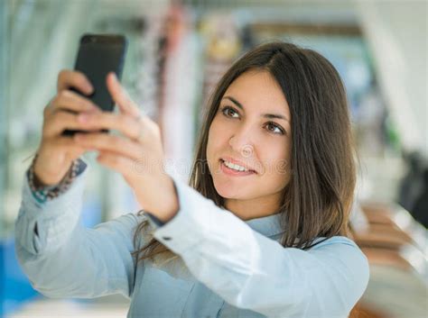 Young Woman Making Selfie Stock Photo Image Of Attractive 47040124