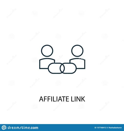 Affiliate Link Concept Line Icon Simple Stock Vector Illustration Of