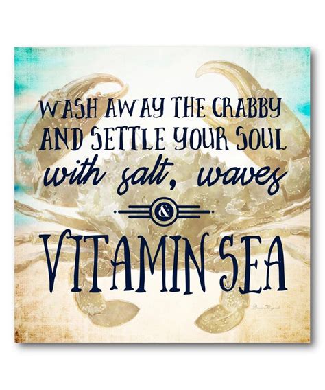 Summer Quotes Vitamin Sea Wrapped Canvas Beach Quotes Vitamin Sea Summer Quotes