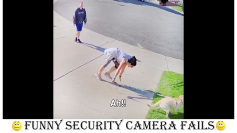 funny security camera fails 😂 youtube