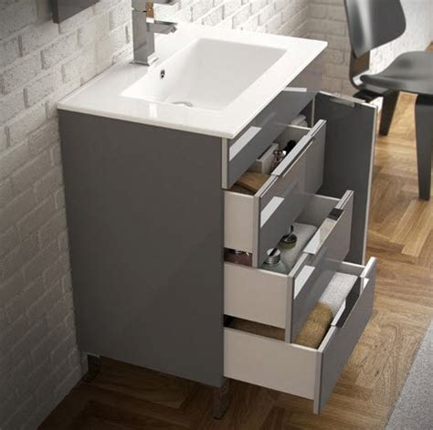 27 to 32 inch bathroom vanities (single/double sink). Eviva EVVN530-28GR Geminis 28 Inch Grey Modern Bathroom ...