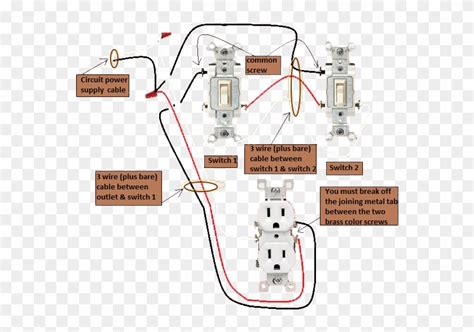 Below are some of the most common wiring diagrams you will encounter in your home for outlets, switches, and major appliances. 3 Way Switch Wiring A Switched Receptacle And Light - 3 Way Switch Wiring To Outlet Clipart ...
