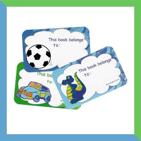 Bookplate Book Stickers For Boys