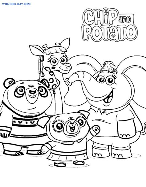 Chip And Potato Coloring Pages Printbale Coloring Pages