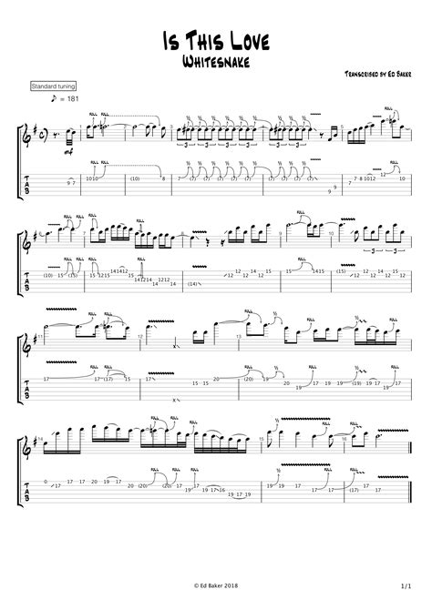 Learn touch of grey music notes in minutes. Guitar Solo Transcription Challenge · Whitesnake · Is This ...