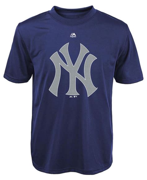 Majestic Kids New York Yankees Flat Skills Test T Shirt In Blue For