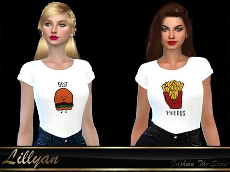 T Shirts In 7 Print Found In Tsr Category Sims 4 Female Everyday