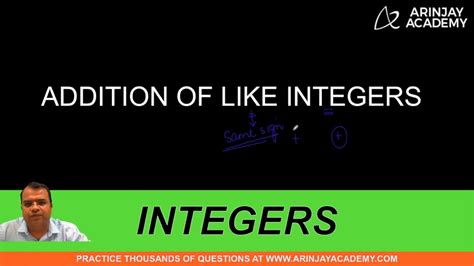 Change minus signs to plus signs when adding negative numbers. How to add Integers with same signs - Maths - YouTube