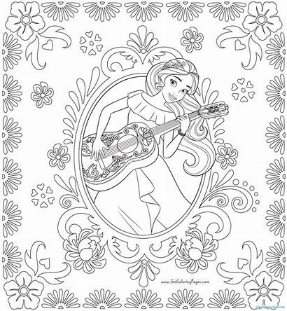 Elena Avalor Coloring Princess Disney Pages Printable