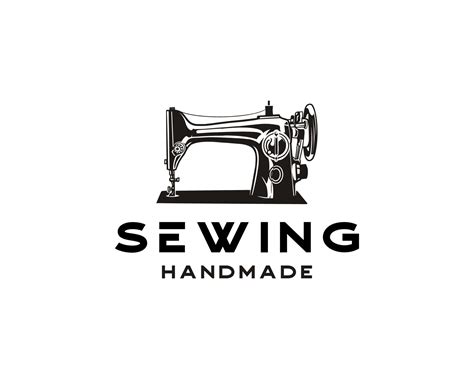Simple Illustration Of Manual Sew Machine Logo Tailor Shop Logo Design