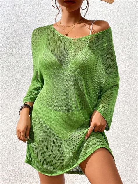 Shein Vcay Drop Shoulder Cover Up Dress Without Bikini Set Shein Usa