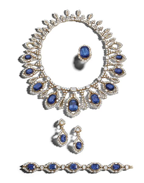 A Highly Important Suite Of Gold Sapphire And Diamond Jewelry
