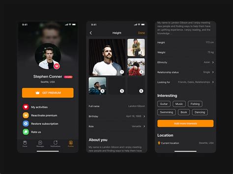 My Profile Editing Mobile Ui Template Search By Muzli