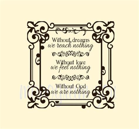 Wall Decal Without Dreams We Reach Nothing Without By Monogramyou 22