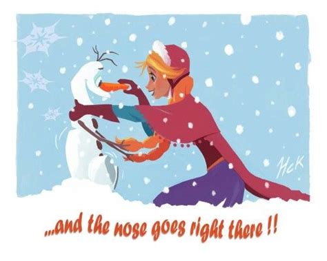 Anna And Olaf Disney Lines Nose Goes Disney Fan Art