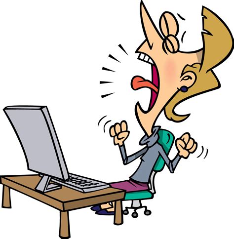 Frustrated Computer User Cartoon 1265x1294 Png Clipart Download