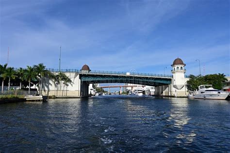 Colorful Bridges On Miami River In Miami Florida Editorial Image