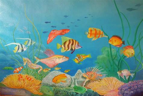 Aquatic Habitat Painting By Perpetuo San Juan