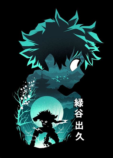 Anime Hero Deku Poster By Dan Fajardo Displate Hero Wallpaper