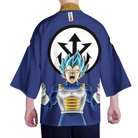 Vegeta Blue Kimono Custom Anime Dragon Ball Z Merch Clothes Gear Otaku