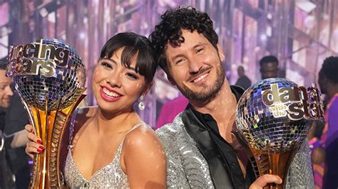 ‘dwts Season 32 Winners Xochitl Gomez And Val Chmerkovskiy React