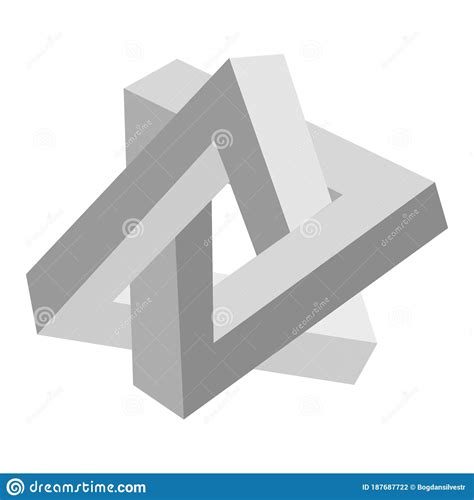 Double Penrose Triangle Background Optical Illusion Triangle Sign