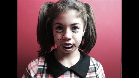 Creepy Doll Last Minute Halloween Tutorial Galalxy Teen Youtube