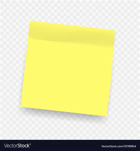 Yellow Realistic Sticky Notes Square Post Note Vector Image