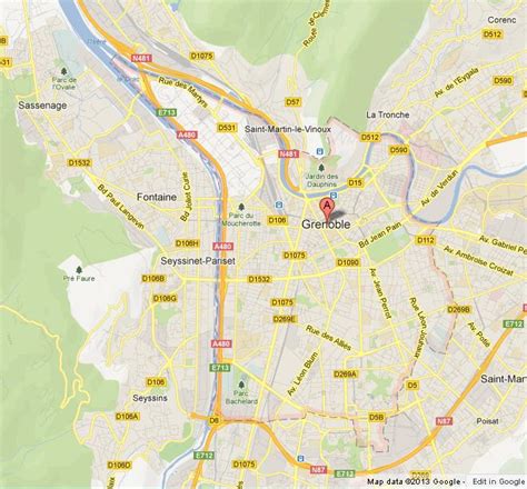Grenoble On Map Of France