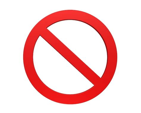 Free Vector Red Prohibited Sign