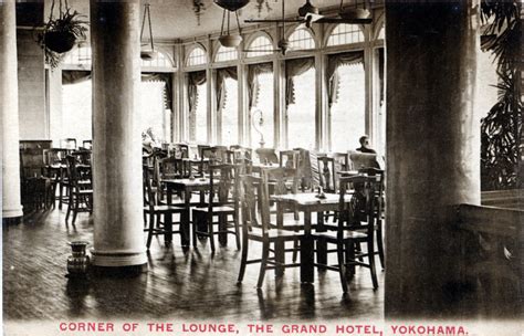 Grand Hotel Lounge Yokohama C 1910 Old Tokyo
