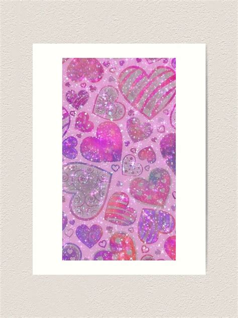 Pink Glitter Y2k Aesthetic Art Print For Sale By Elinguinness Redbubble