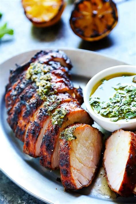 Pork, especially the tenderloin, takes incredibly well to the smoky char of the grill. Grilled Pork Tenderloin with Charred Lemon Chimichurri ...